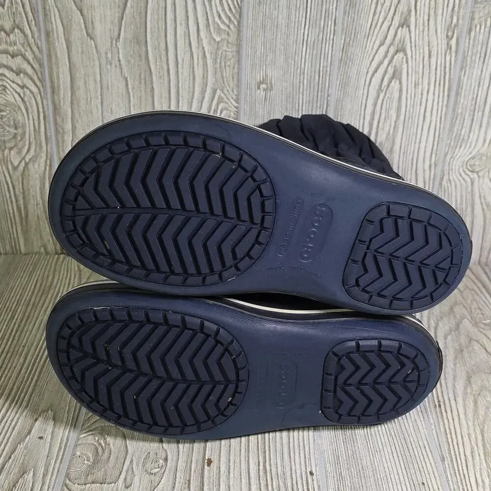 CROCS Winter Puff Boots Dark Blue Womens Size 8